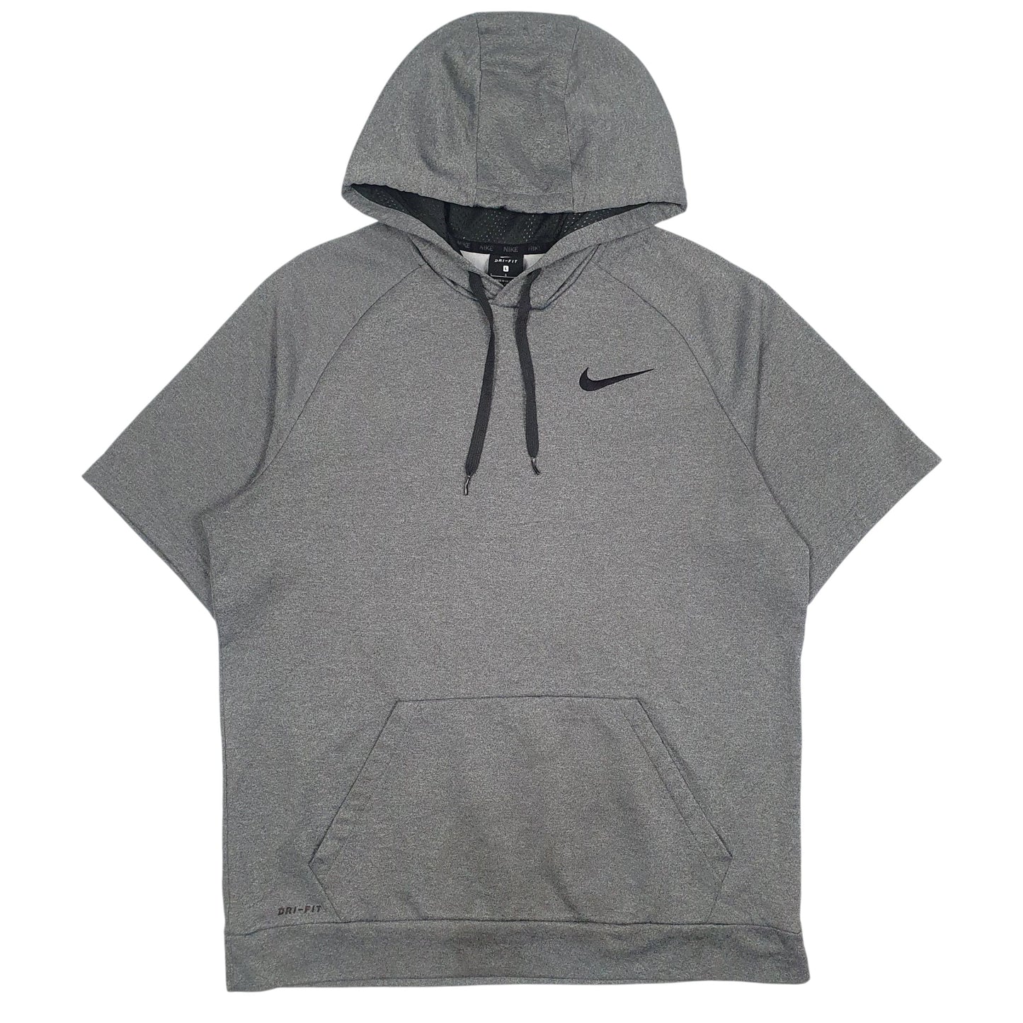 Mens Grey Nike Dri-Fit Hoodie Jumper