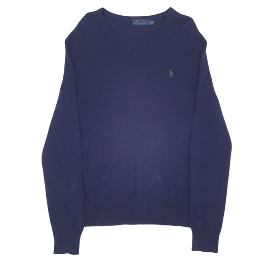 Mens Navy Polo Ralph Lauren  V Neck Jumper