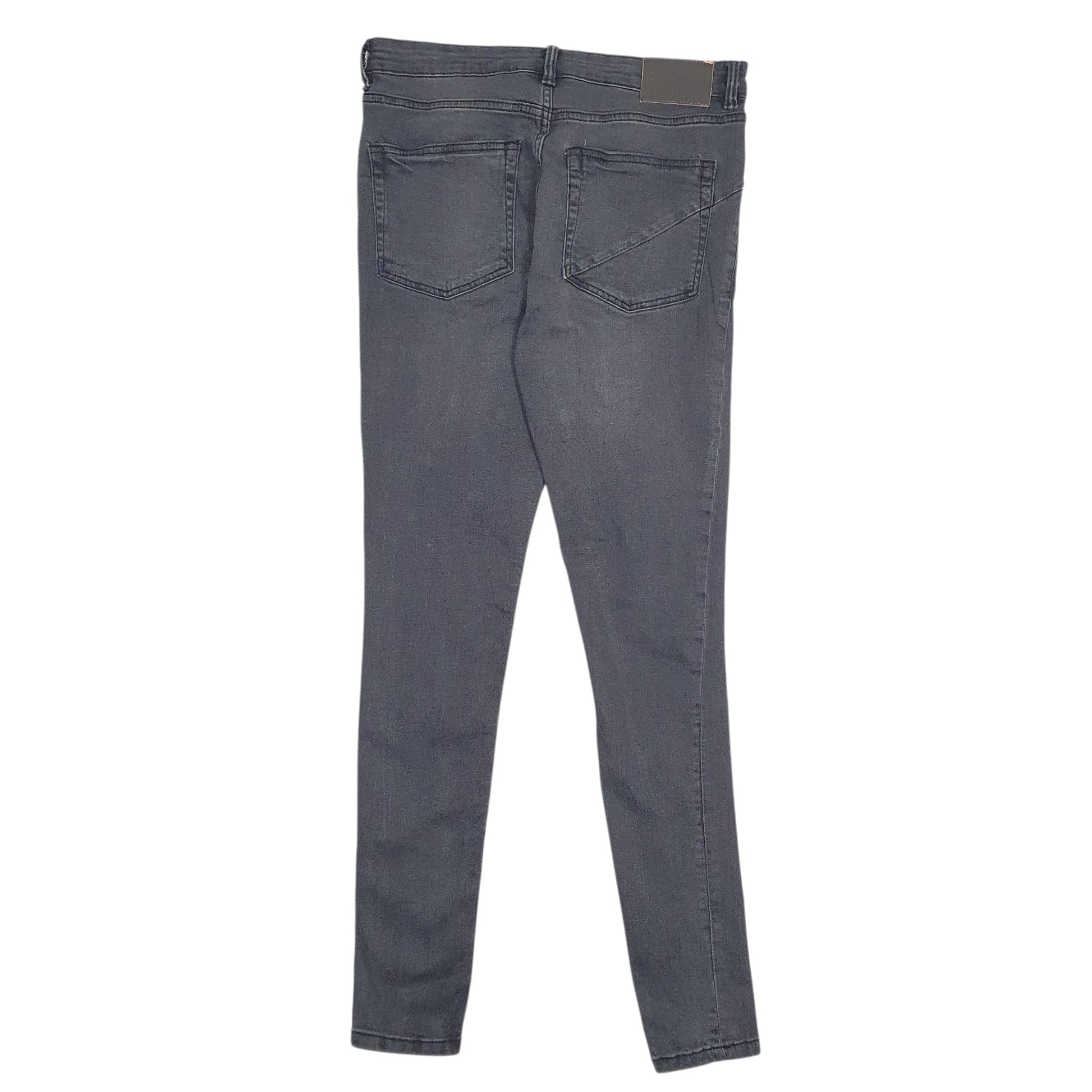 Mens Grey Rung Spun   Jeans