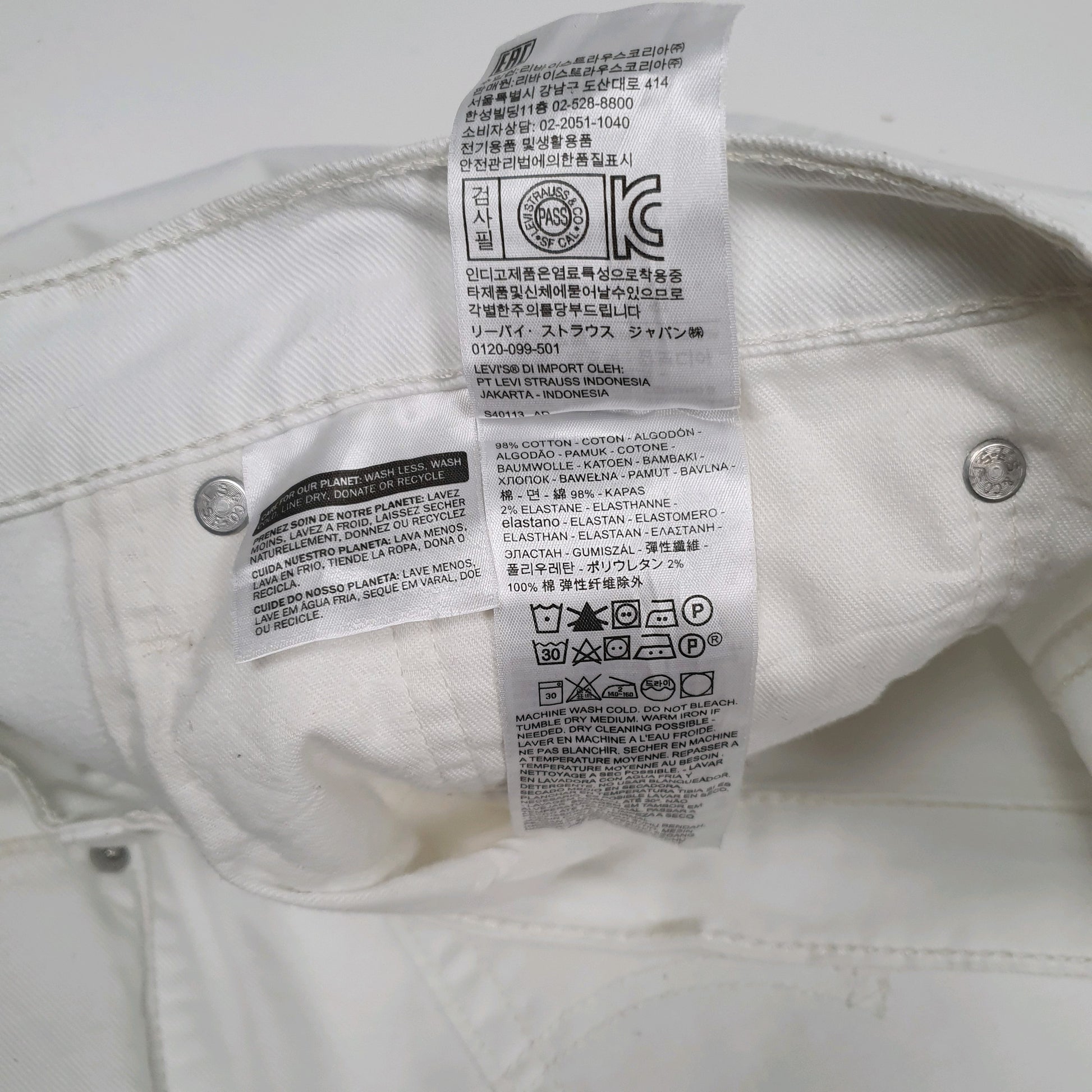 Mens White Levis   Jeans