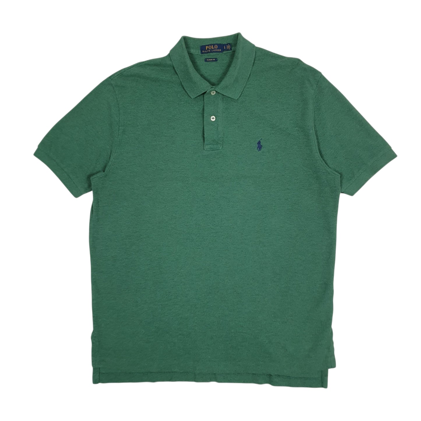 Mens Green Polo Ralph Lauren Classic Fit Short Sleeve Polo Shirt