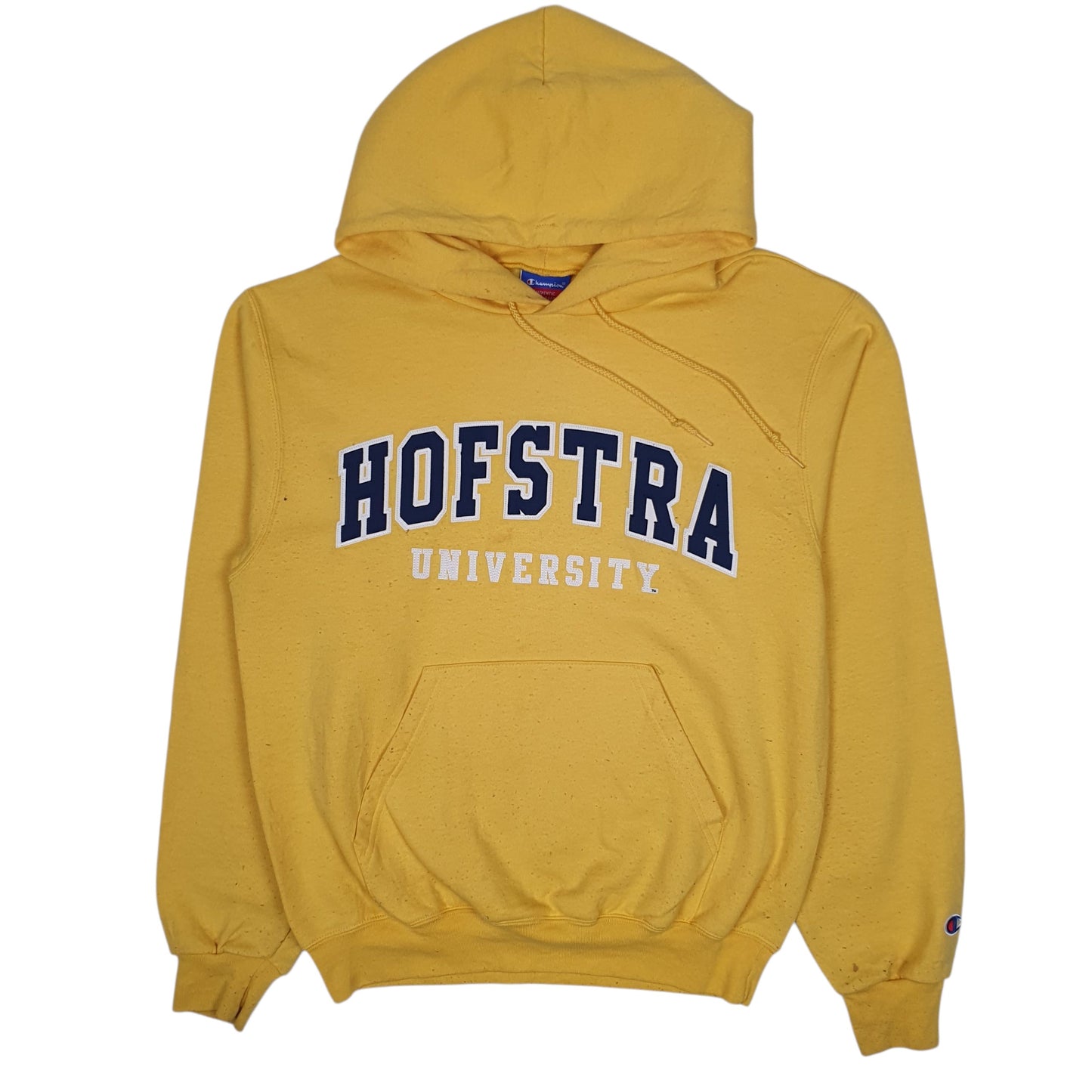 Mens Yellow Champion Hofstra University Hoodie Jumper