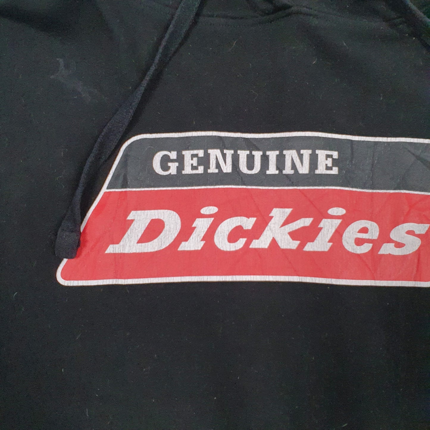 Mens Black Dickies Spellout Hoodie Jumper
