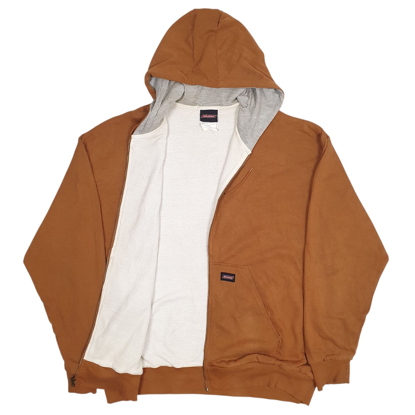 Mens Brown Dickies  Full Zip Jumper