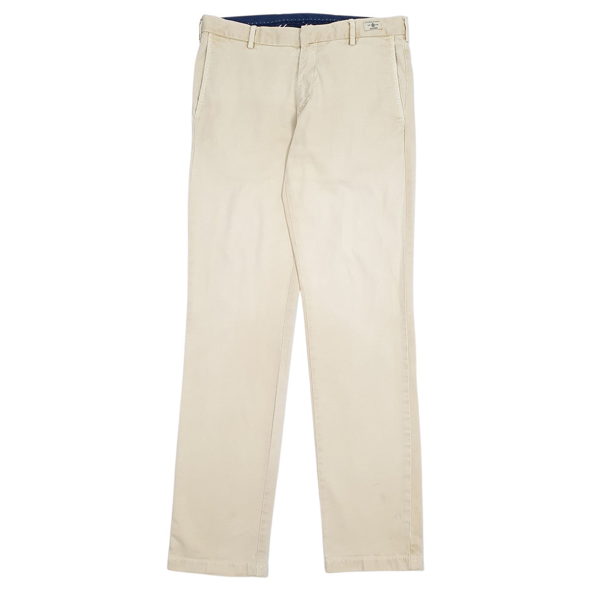 Mens Cream Tommy Hilfiger  Chino Trousers