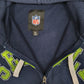Mens Navy NFL Seattle Seahawks Hoodie Full Zip Jumper