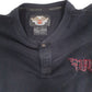 Mens Black Harley Davidson Motorcycles Henley Crewneck Jumper