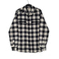 Mens Grey L.L.Bean Thick Chamois Plaid Long Sleeve Shirt