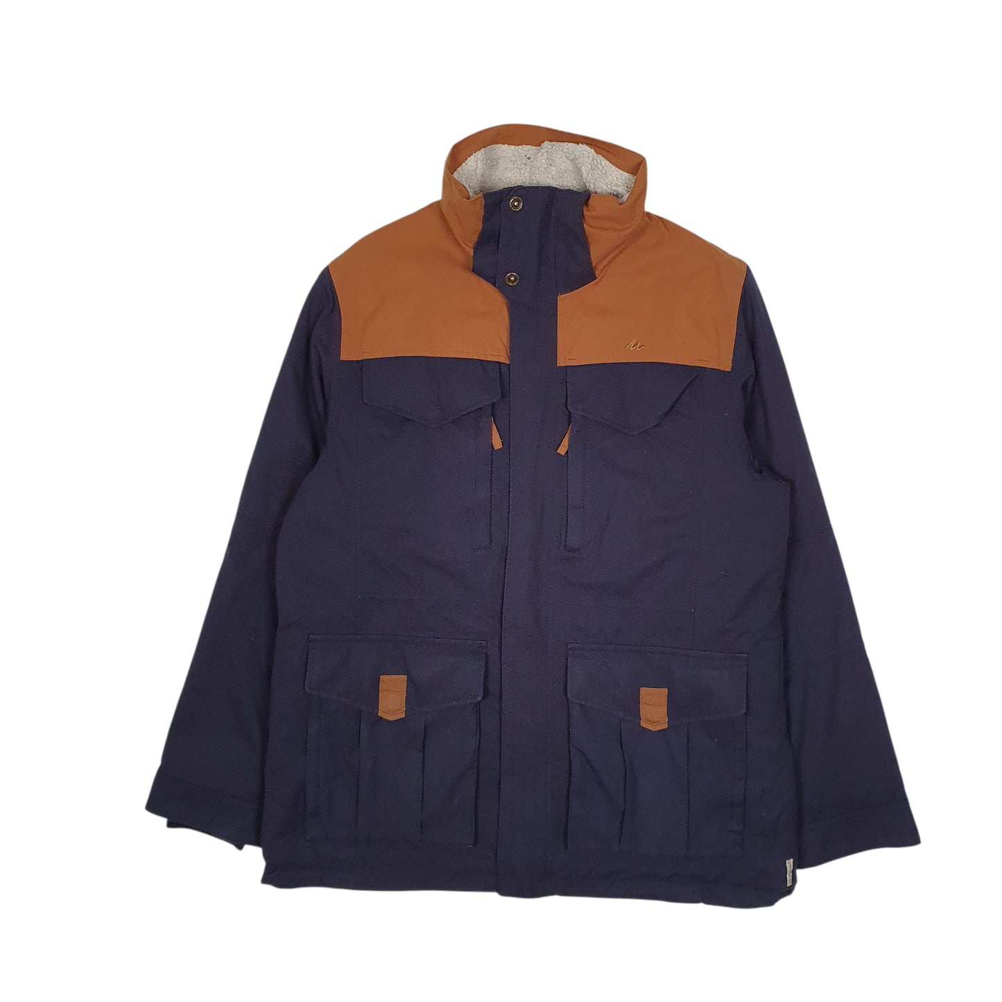 Mens Navy Quechua Sherpa Lined Stratermic  Coat