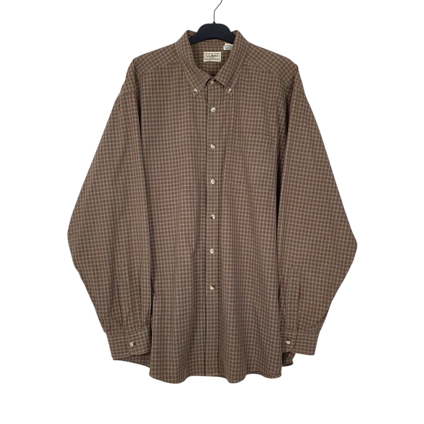 Mens Brown L.L.Bean  Long Sleeve Shirt