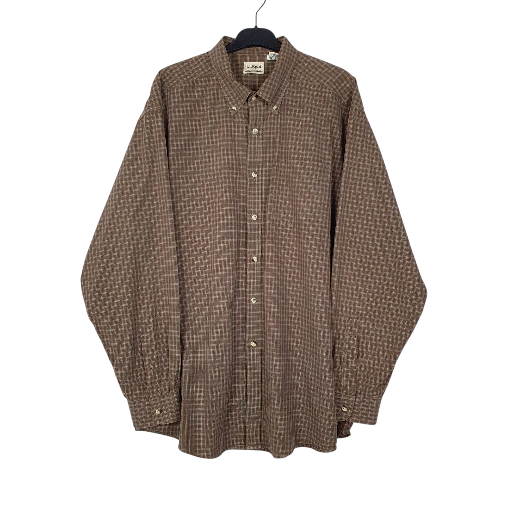 Mens Brown L.L.Bean  Long Sleeve Shirt
