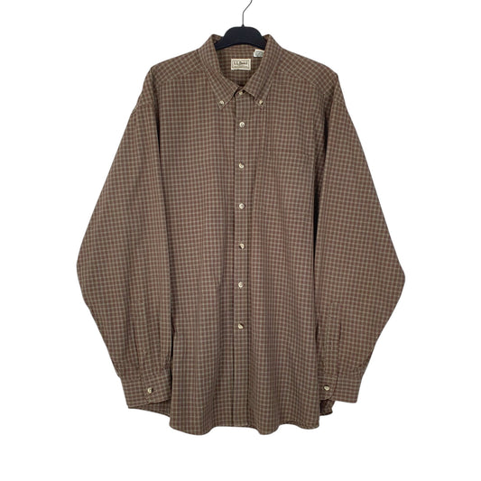 Mens Brown L.L.Bean  Long Sleeve Shirt