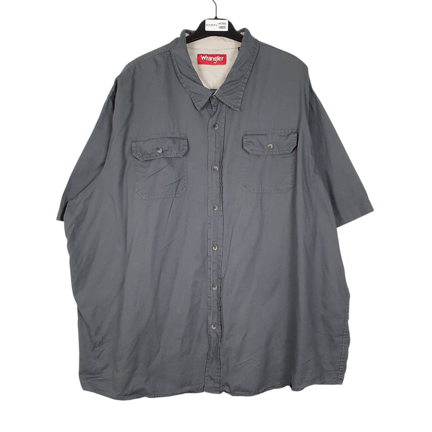 Mens Grey Wrangler  Short Sleeve Shirt
