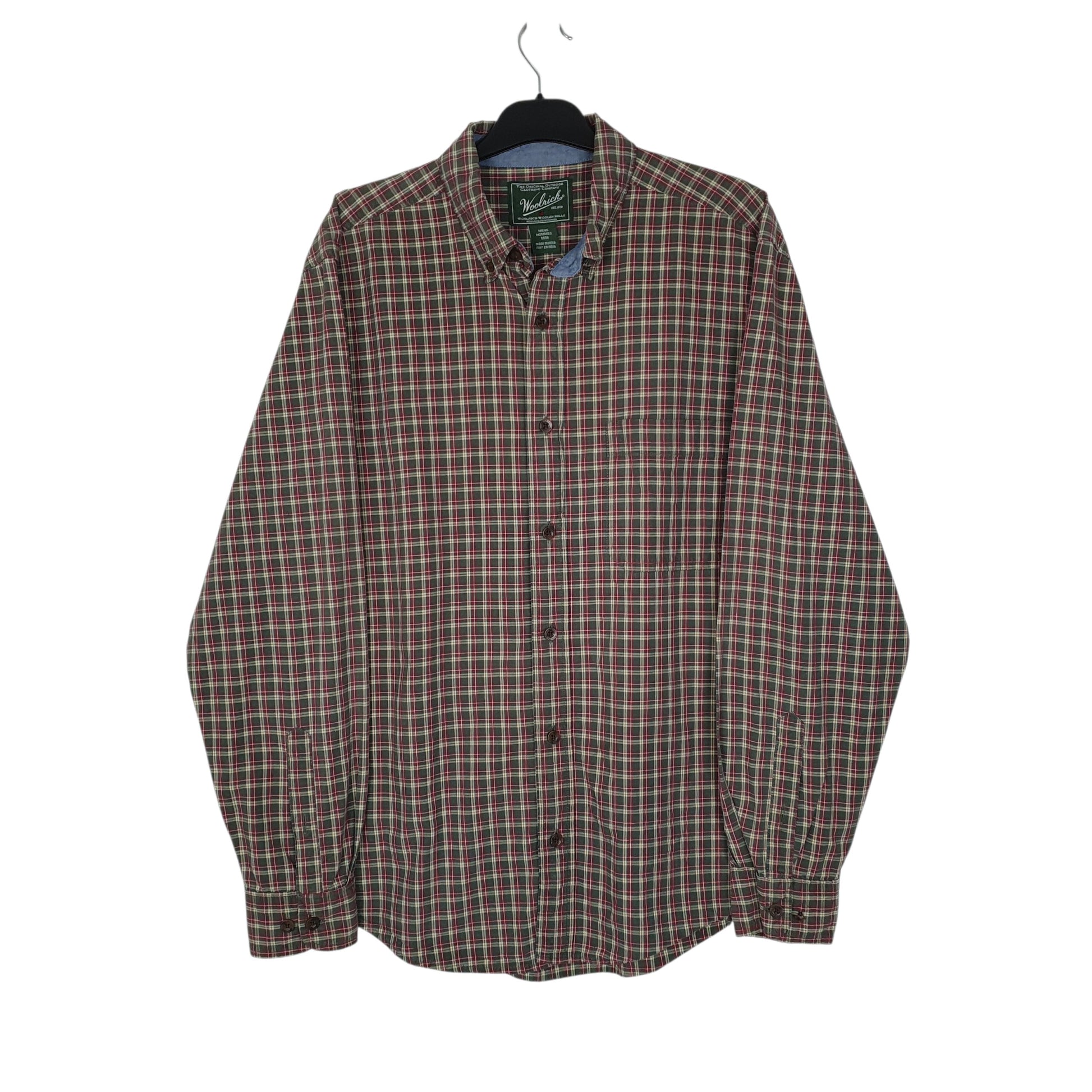 Mens Red Woolrich  Long Sleeve Shirt