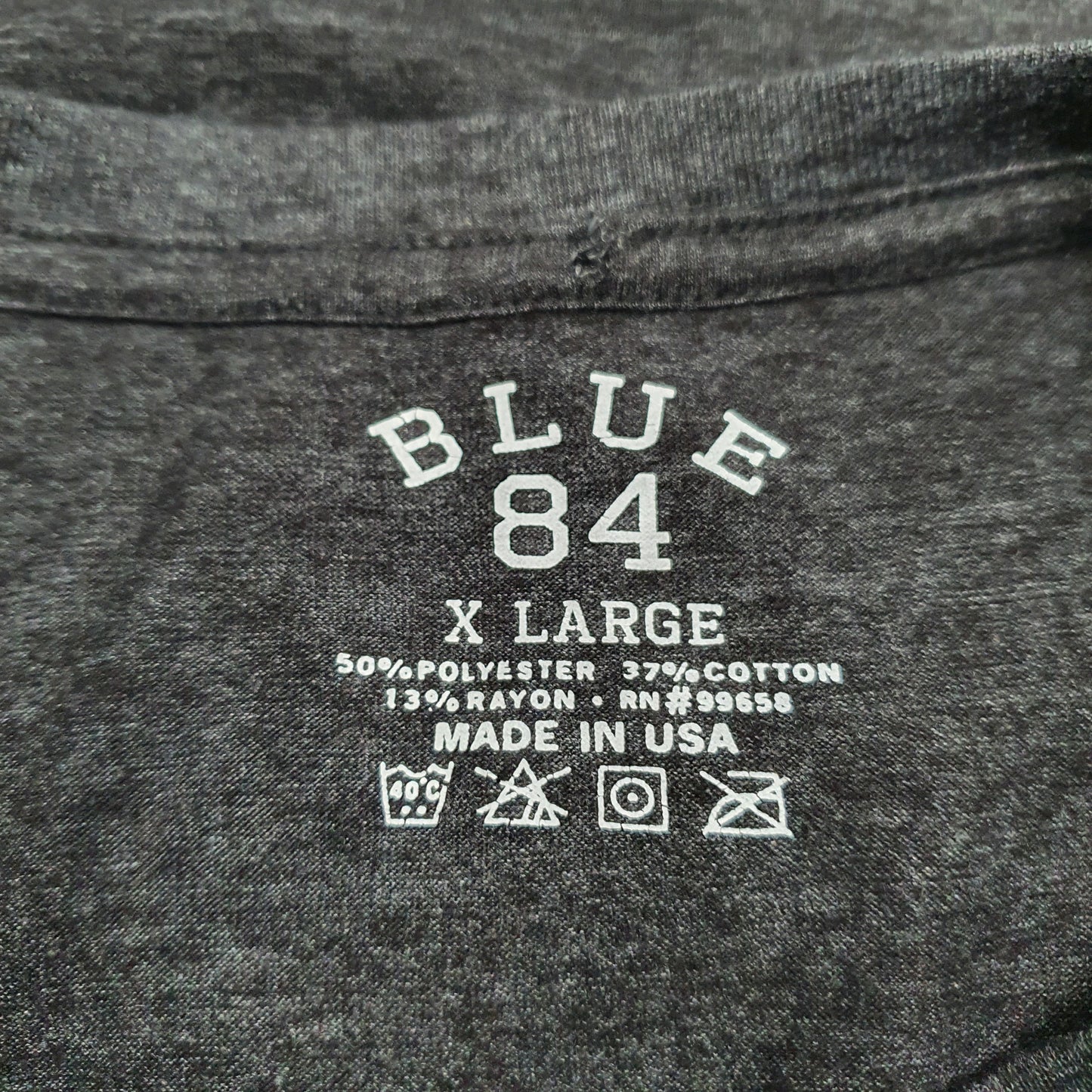 Mens Grey Blue 84 Made In USA  T Shirt