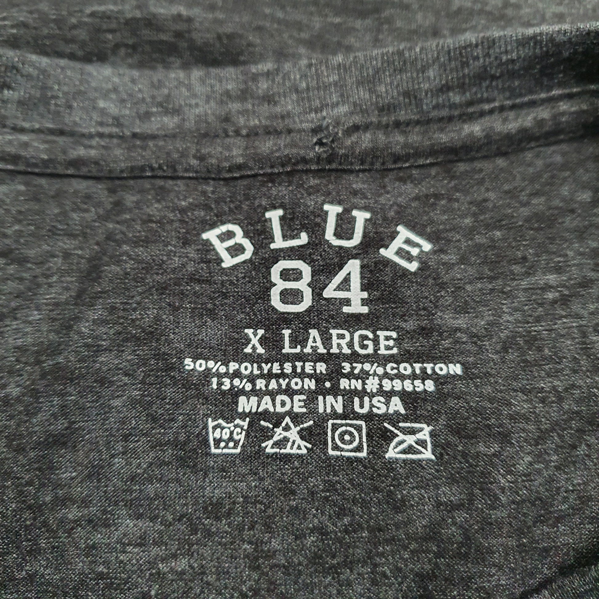 Mens Grey Blue 84 Made In USA  T Shirt