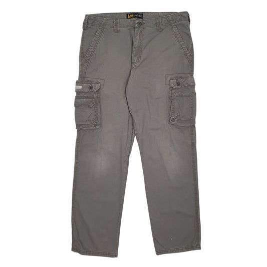 Mens Grey Lee  Cargo Trousers