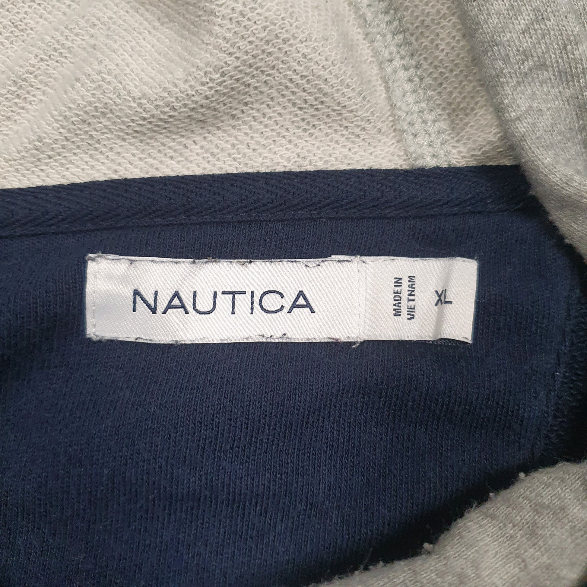 Mens Navy Nautica Spellout Hoodie Jumper