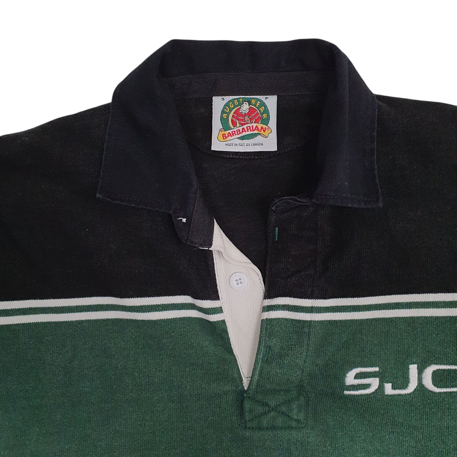 Mens Green Barbarian Rugby SJC Hoodie Polo Shirt