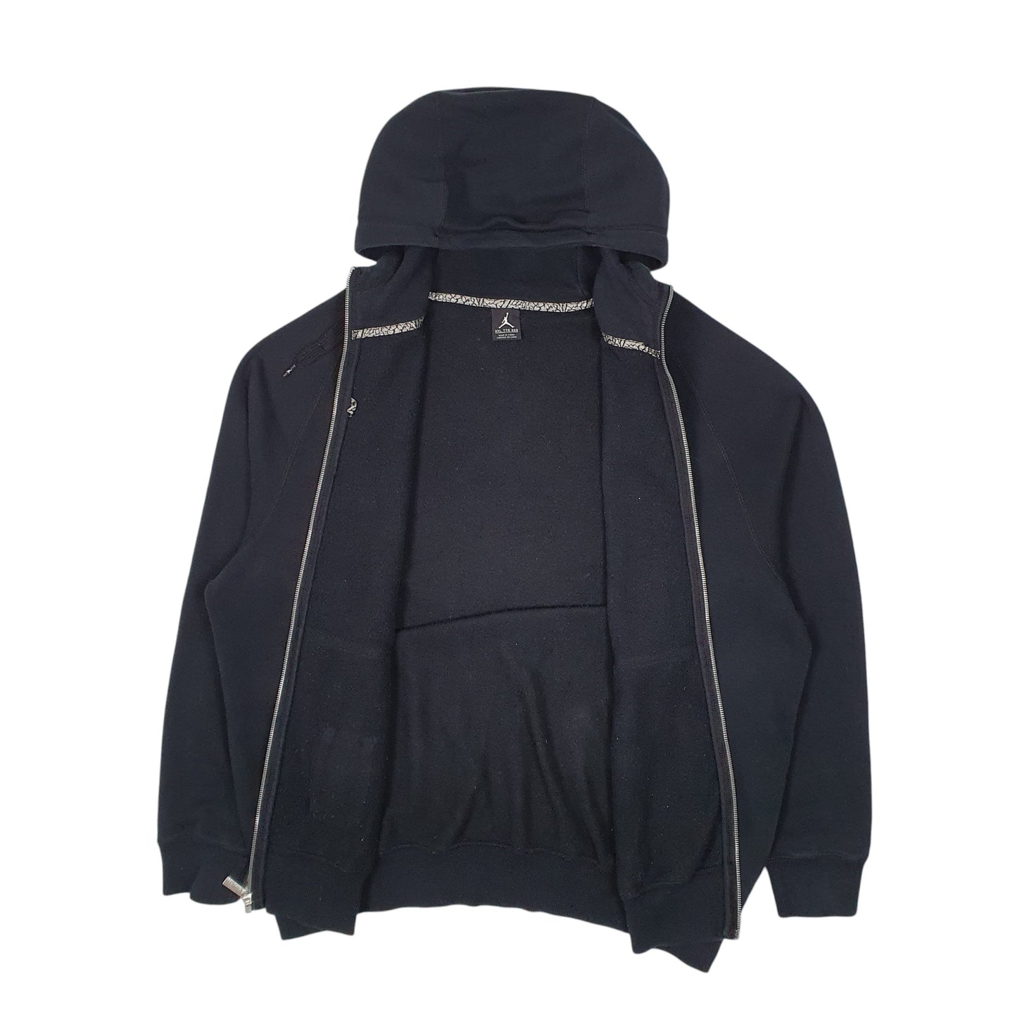 Mens Black Nike Air Jordan Basketball Hoodie Full Zip Jumper