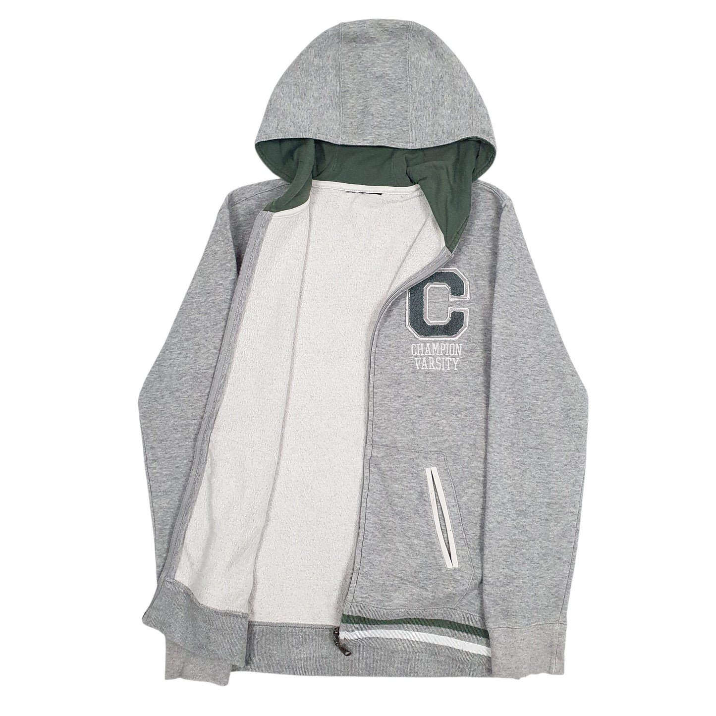 Mens Grey Champion  Full Zip Jumper