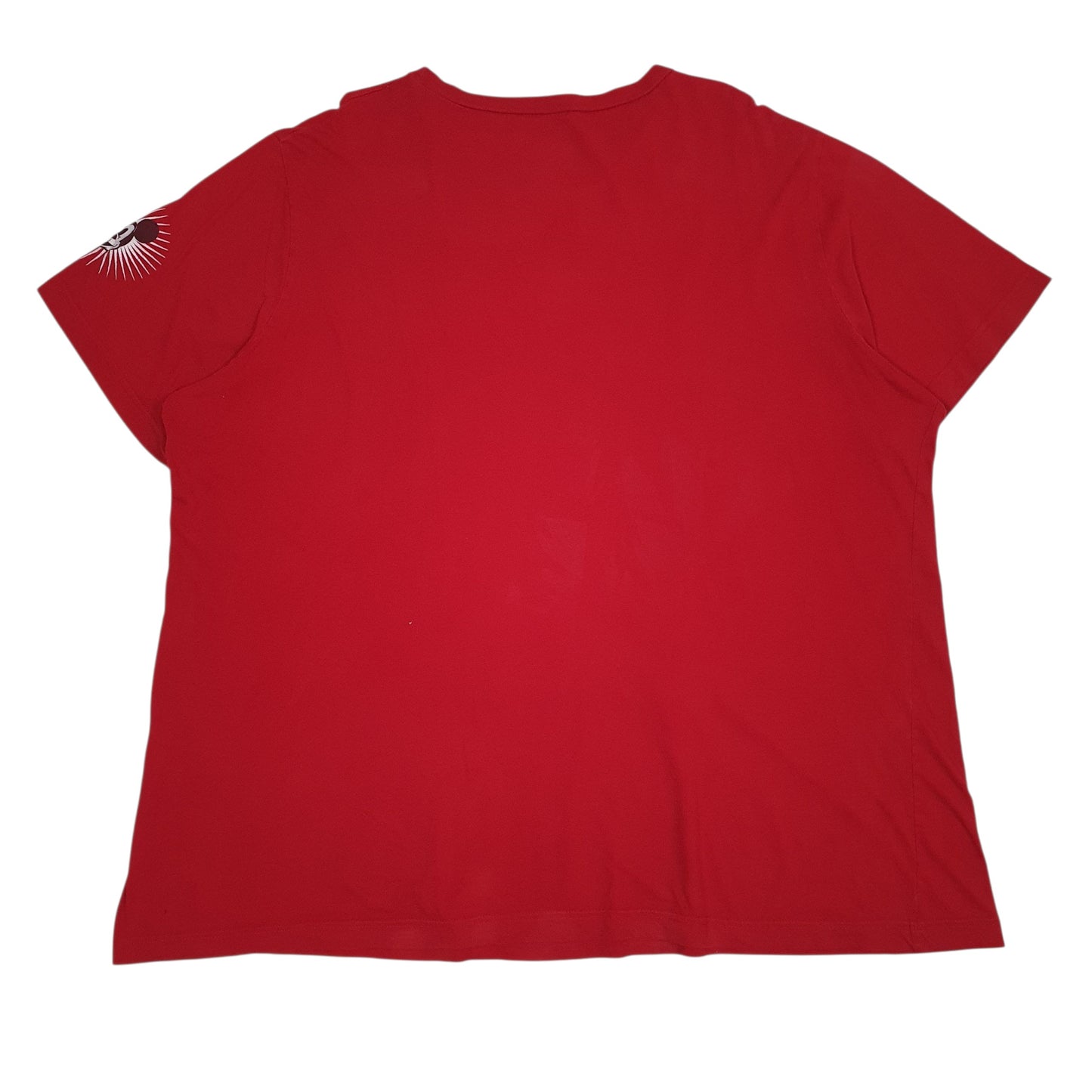 Womens Red Disney Mickey Mouse Crewneck T Shirt