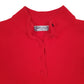 Mens Red Burberry Vintage 90s Button Up Polo Quarter Zip Jumper