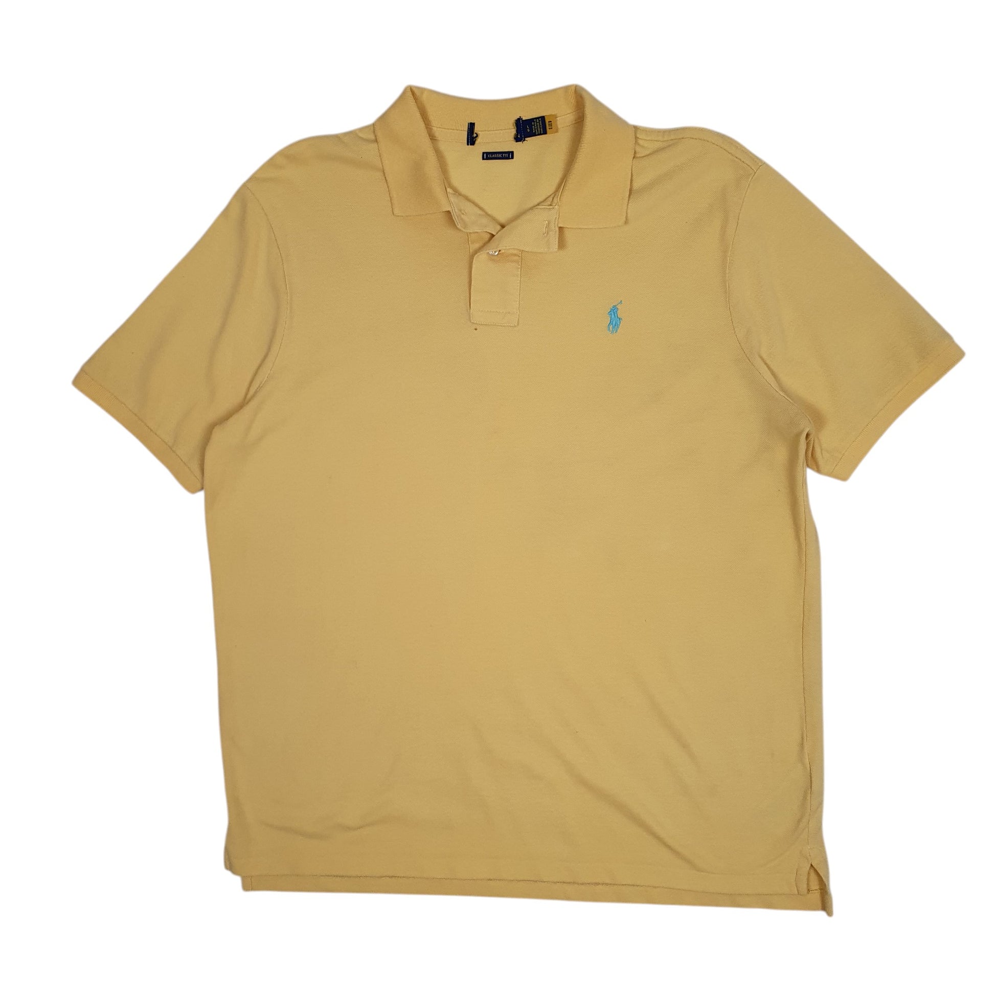 Mens Yellow Polo Ralph Lauren  Short Sleeve Polo Shirt