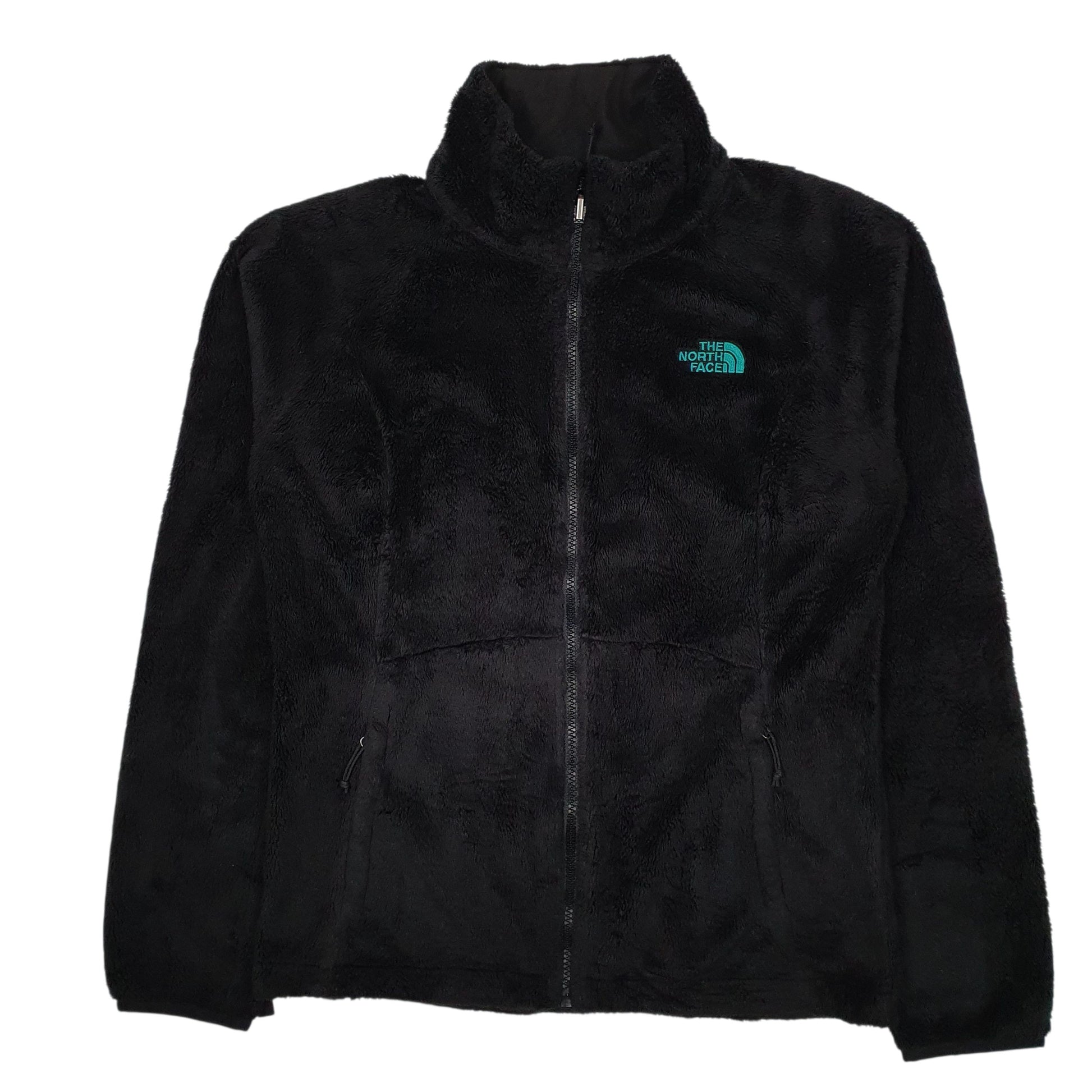 Womens Black The North Face Fluffy Full Zip Jumper