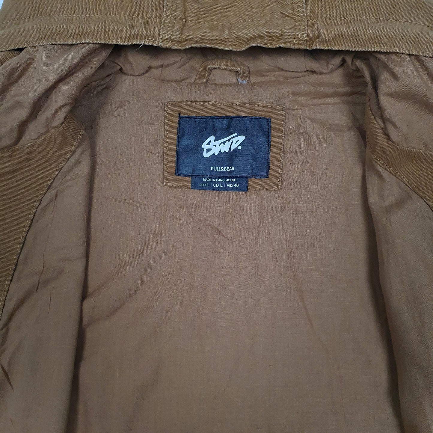 Mens Tan Pull & Bear Lightweight Active  Coat