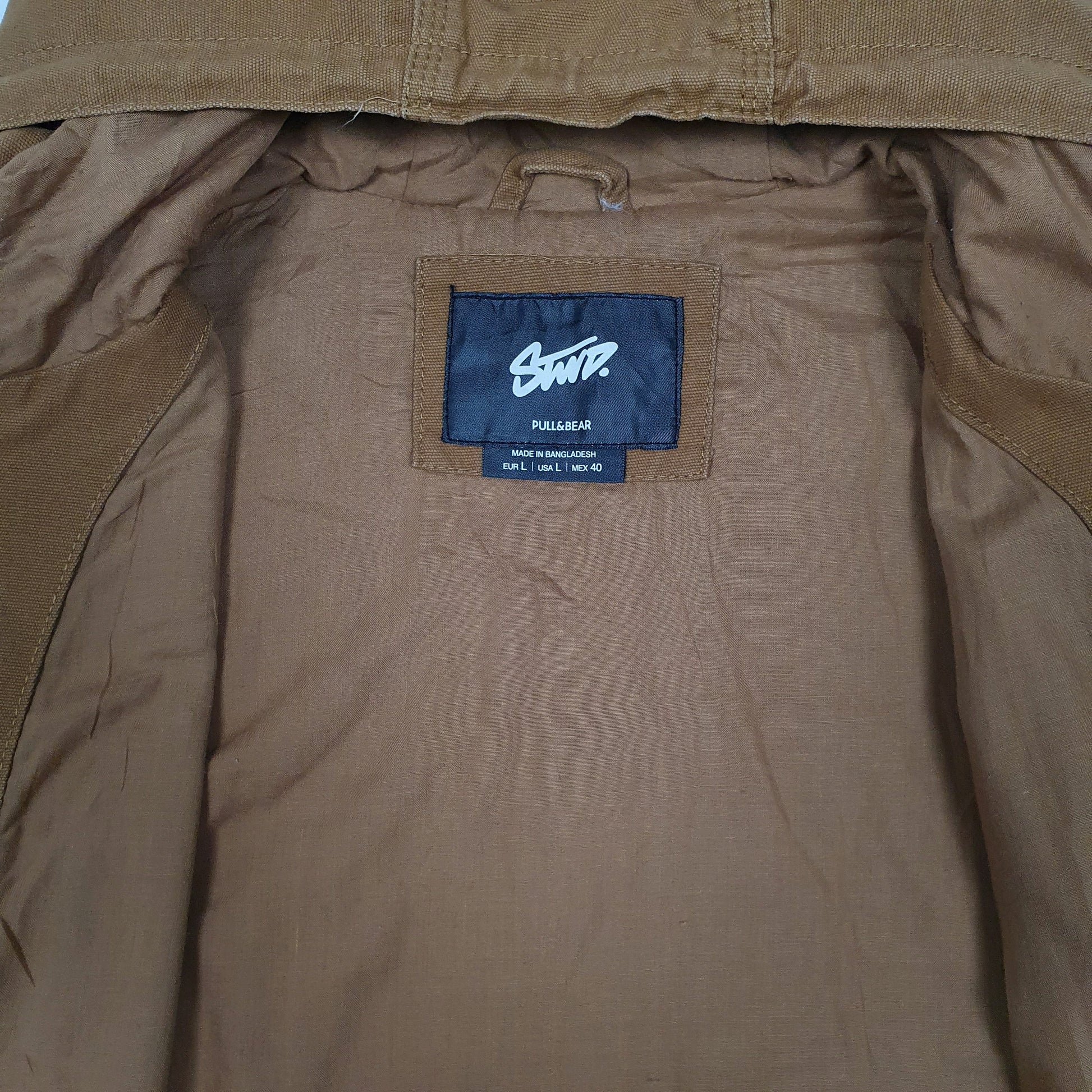 Mens Tan Pull & Bear Lightweight Active  Coat