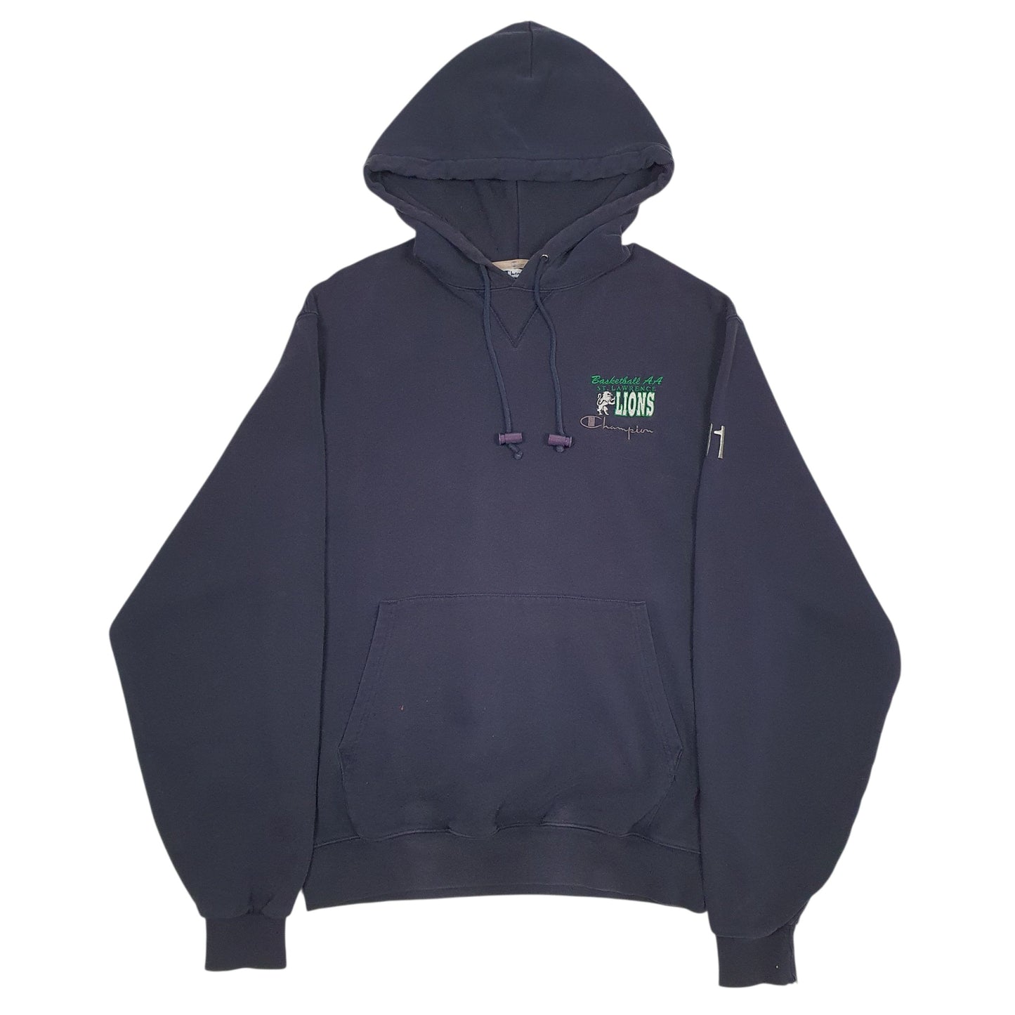 Mens Navy Champion St. Lawrence Lions Hoodie Jumper