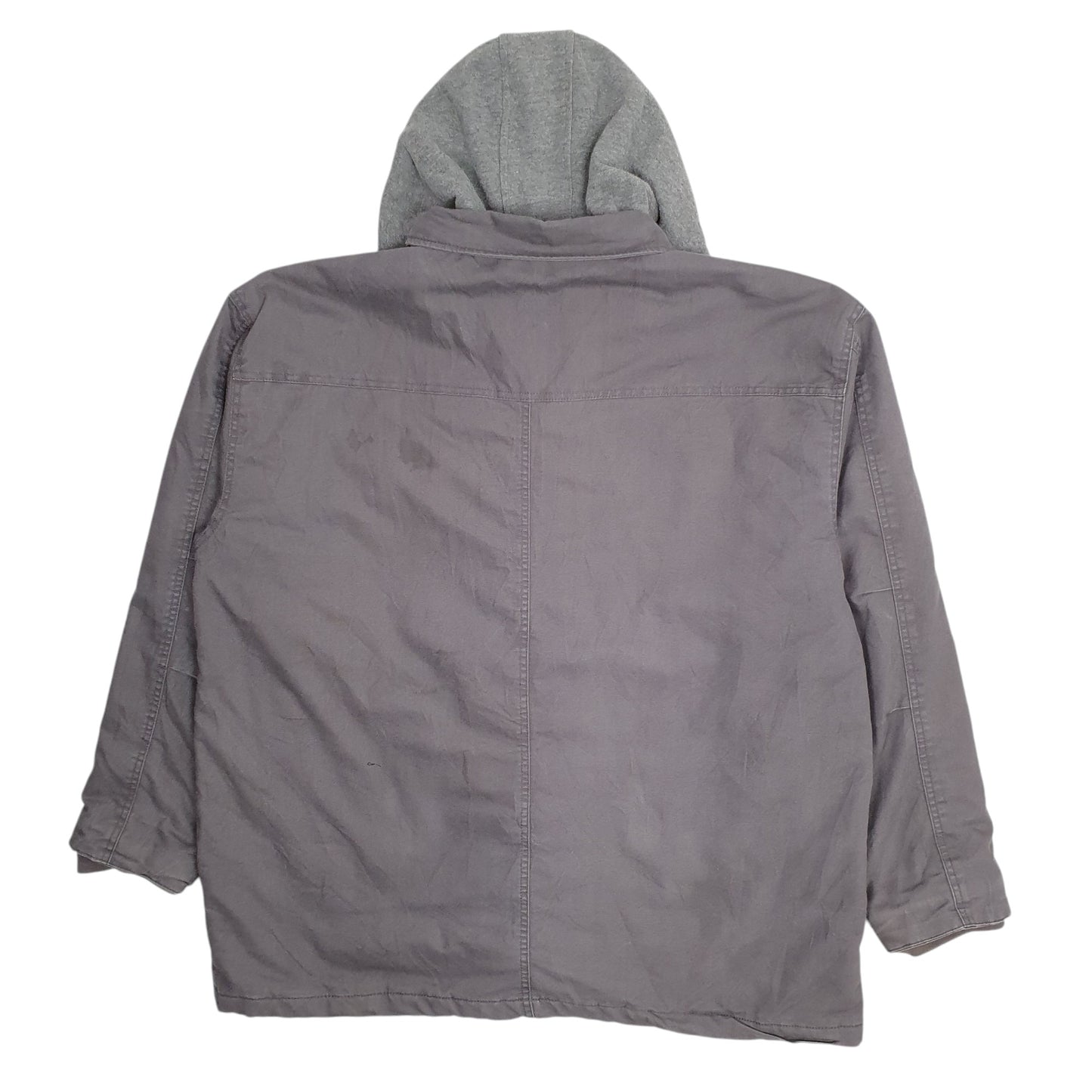 Mens Grey Dickies Shacket Hoodie Chore Full Zip Coat