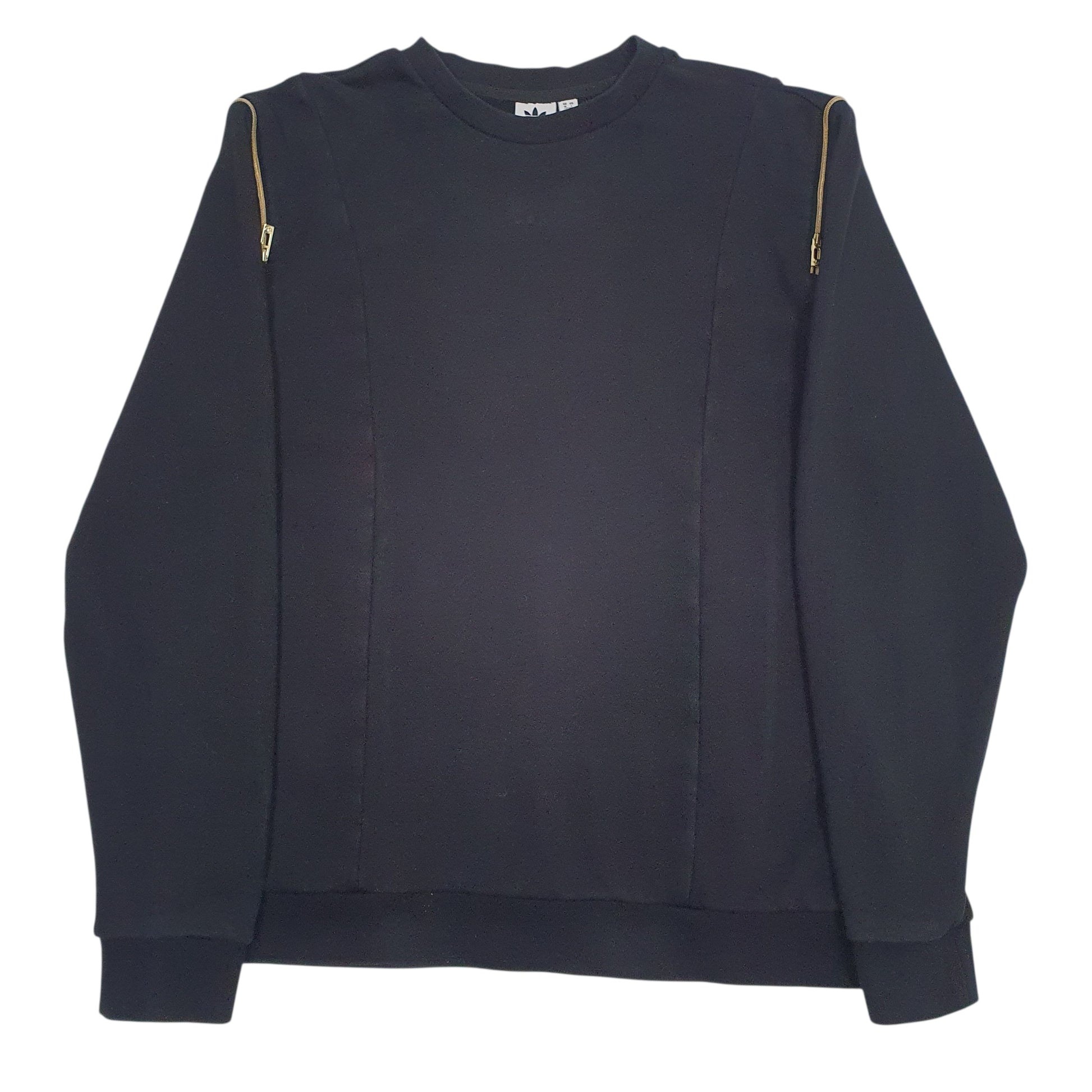 Womens Black Adidas  Crewneck Jumper