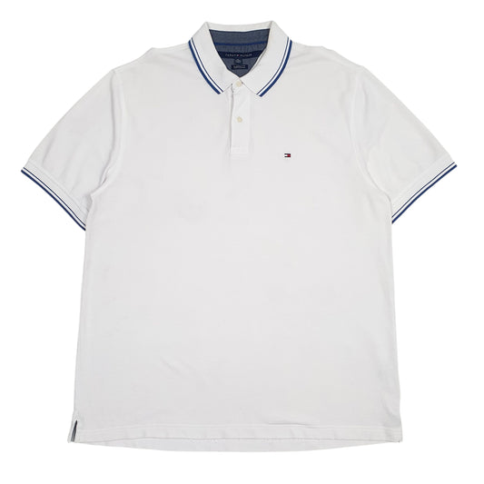 Mens White Tommy Hilfiger  Short Sleeve Polo Shirt