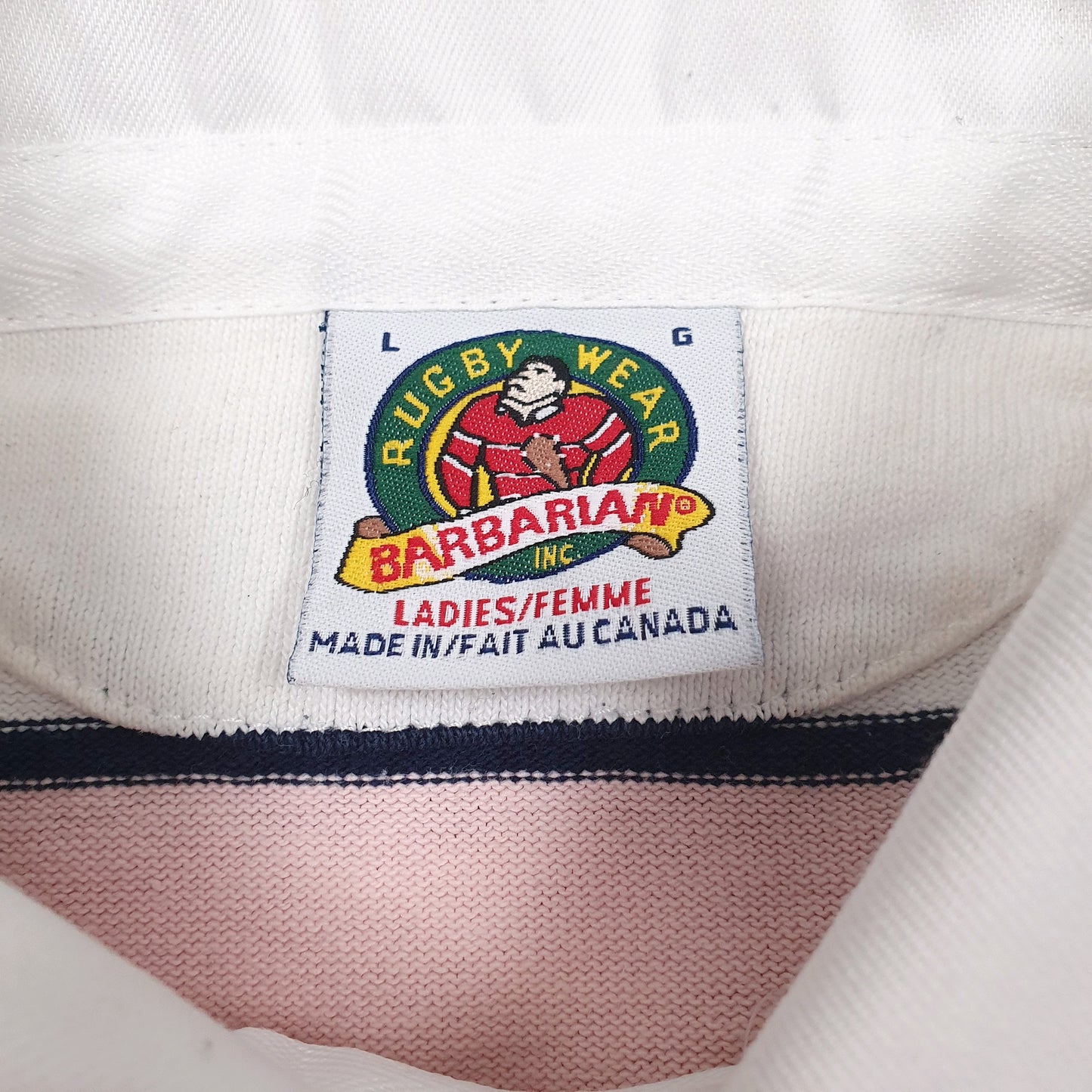 Womens White Barbarian   Polo Shirt