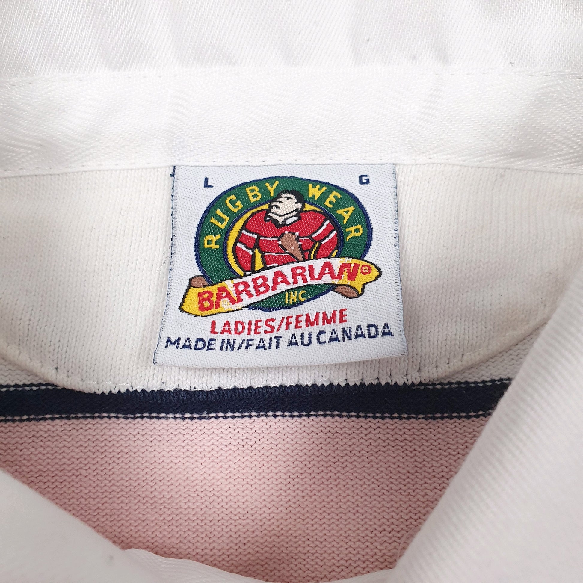 Womens White Barbarian   Polo Shirt