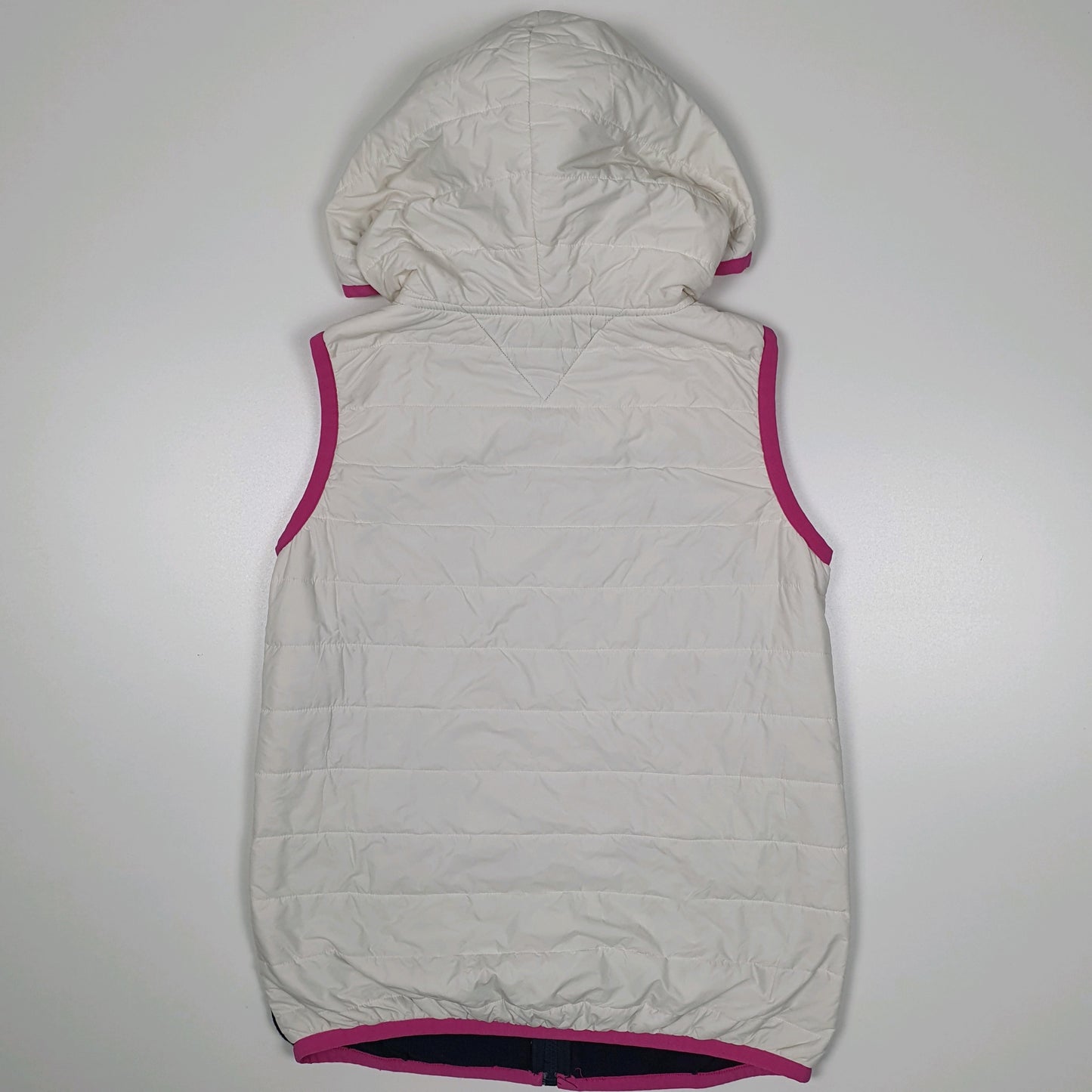 Womens Navy Tommy Hilfiger Hoodie Puffer Padded Crewneck Coat