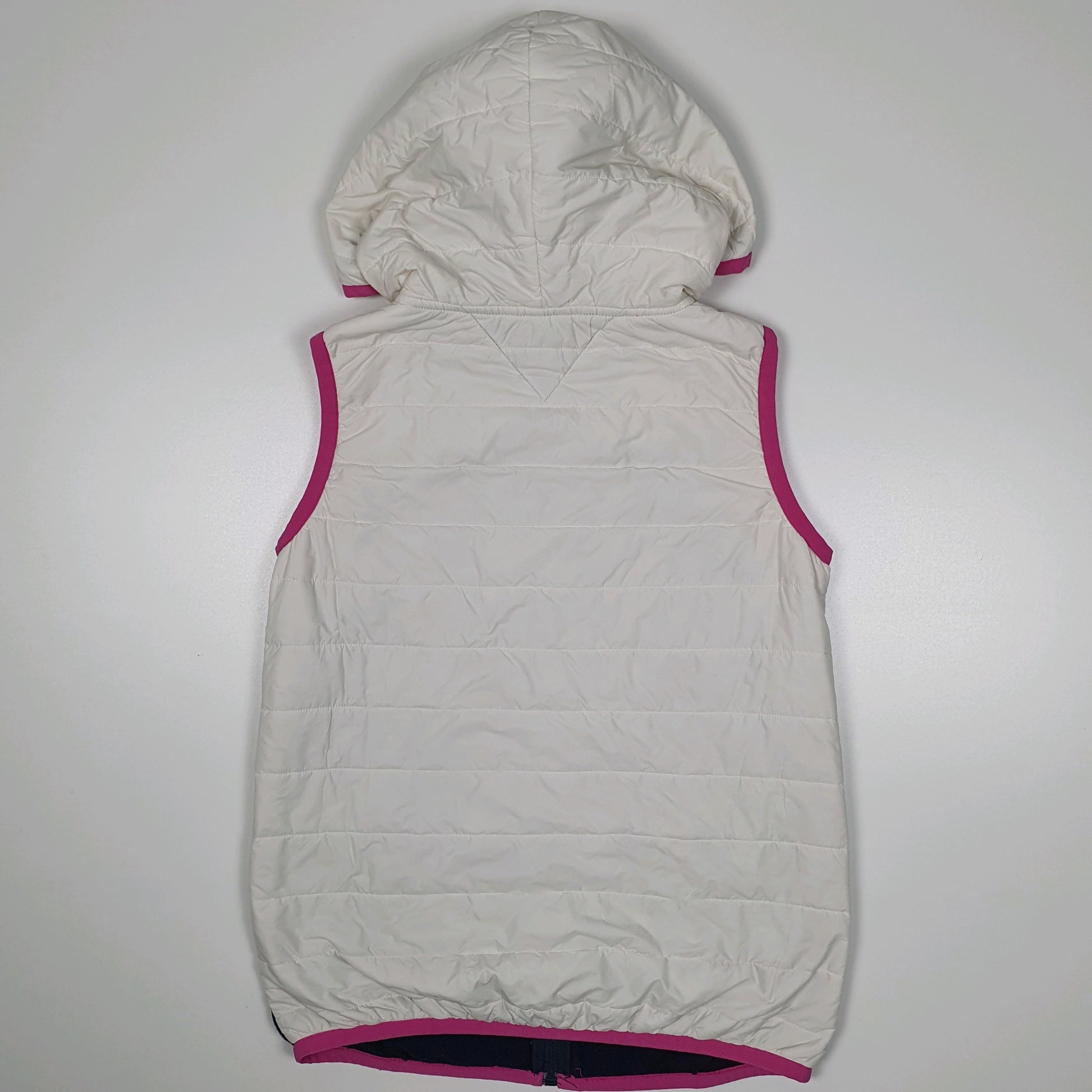 Womens Navy Tommy Hilfiger Hoodie Puffer Padded Crewneck Coat