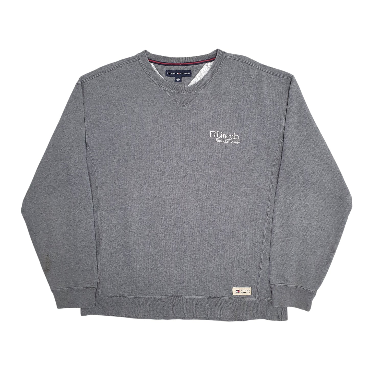 Mens Grey Tommy Hilfiger  Crewneck Jumper