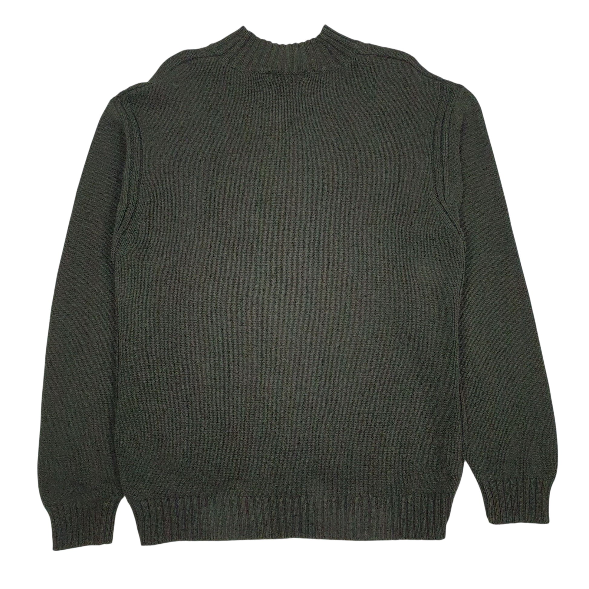Mens Green Nautica Vintage 90s Knitwear Crewneck Jumper