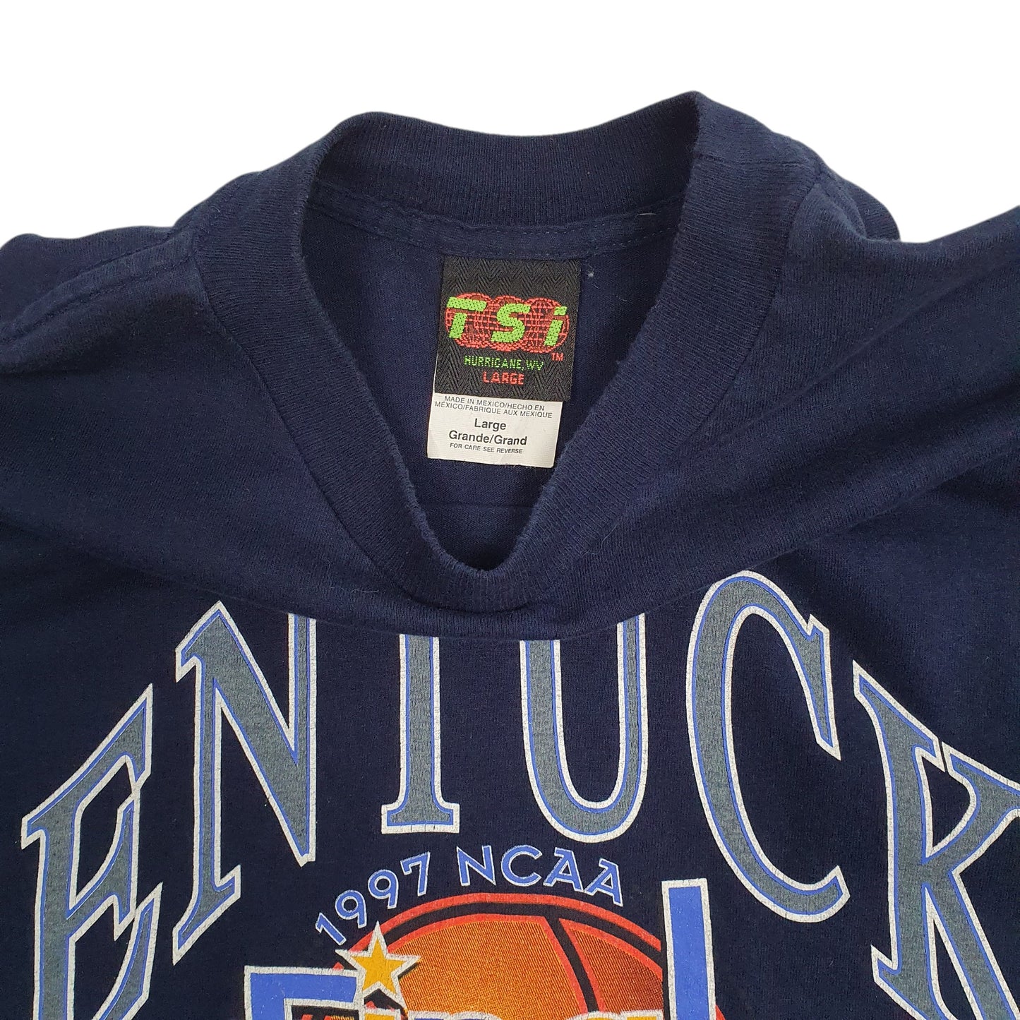 Mens Navy TSI Vintage 90s Kentucky Basketball  T Shirt
