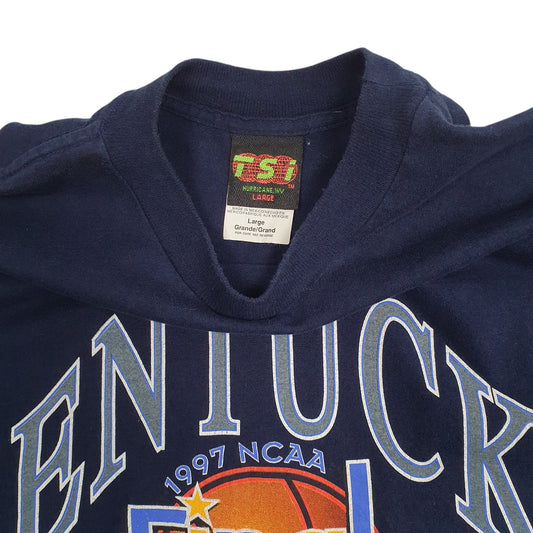 Mens Navy TSI Vintage 90s Kentucky Basketball  T Shirt