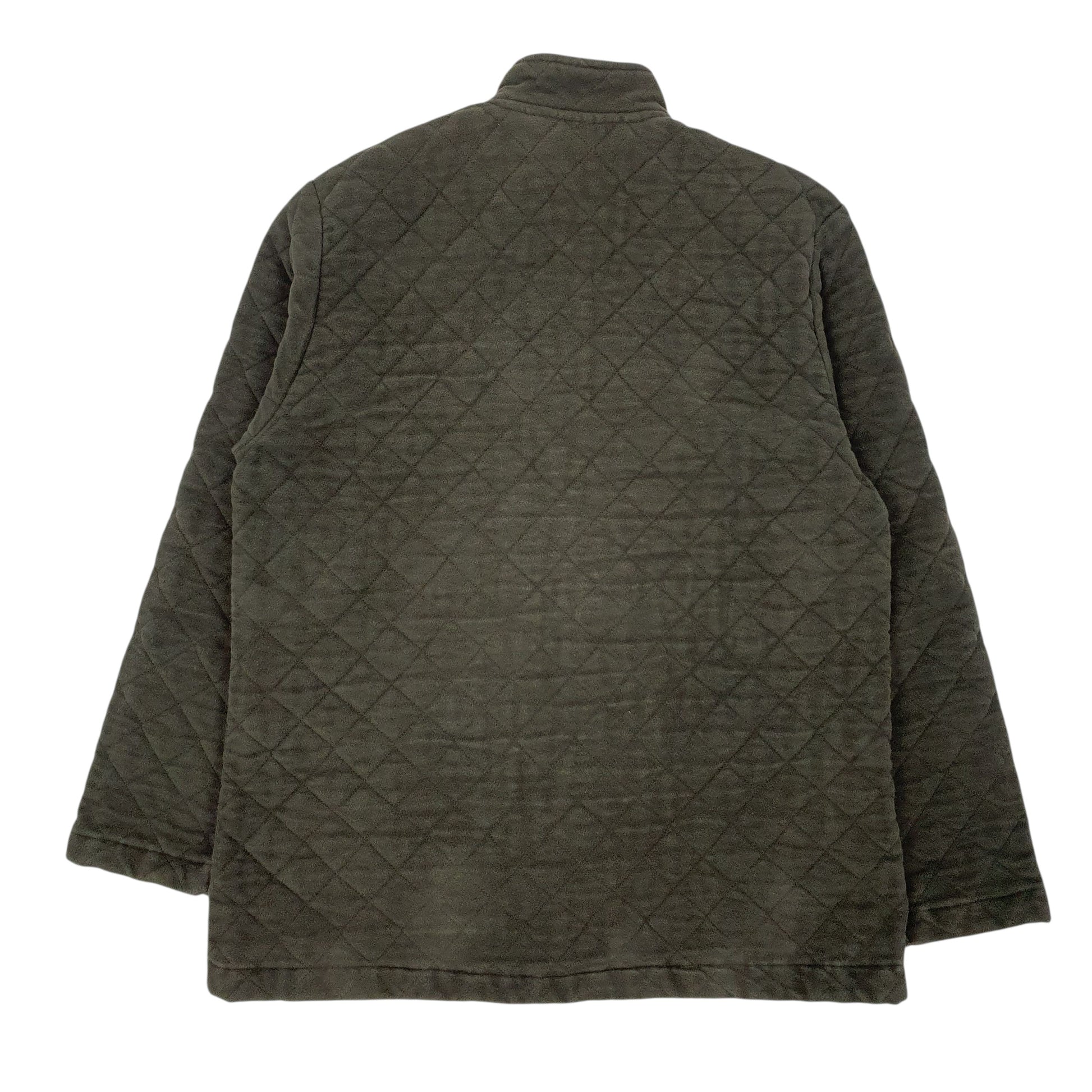 Womens Green Country Collection  Crewneck Coat