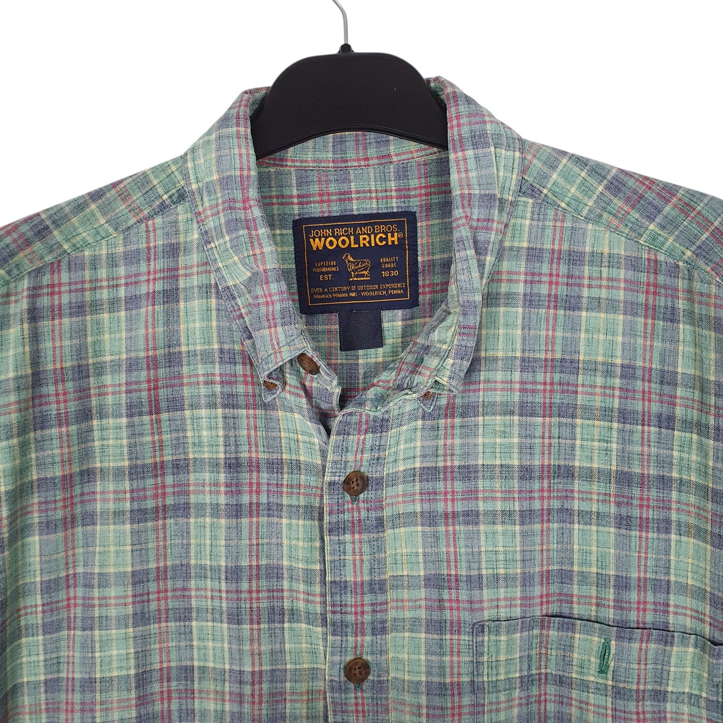 Mens Green Woolrich   Shirt