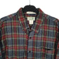 Mens Grey L.L.Bean Thick Flannel Plaid  Shirt