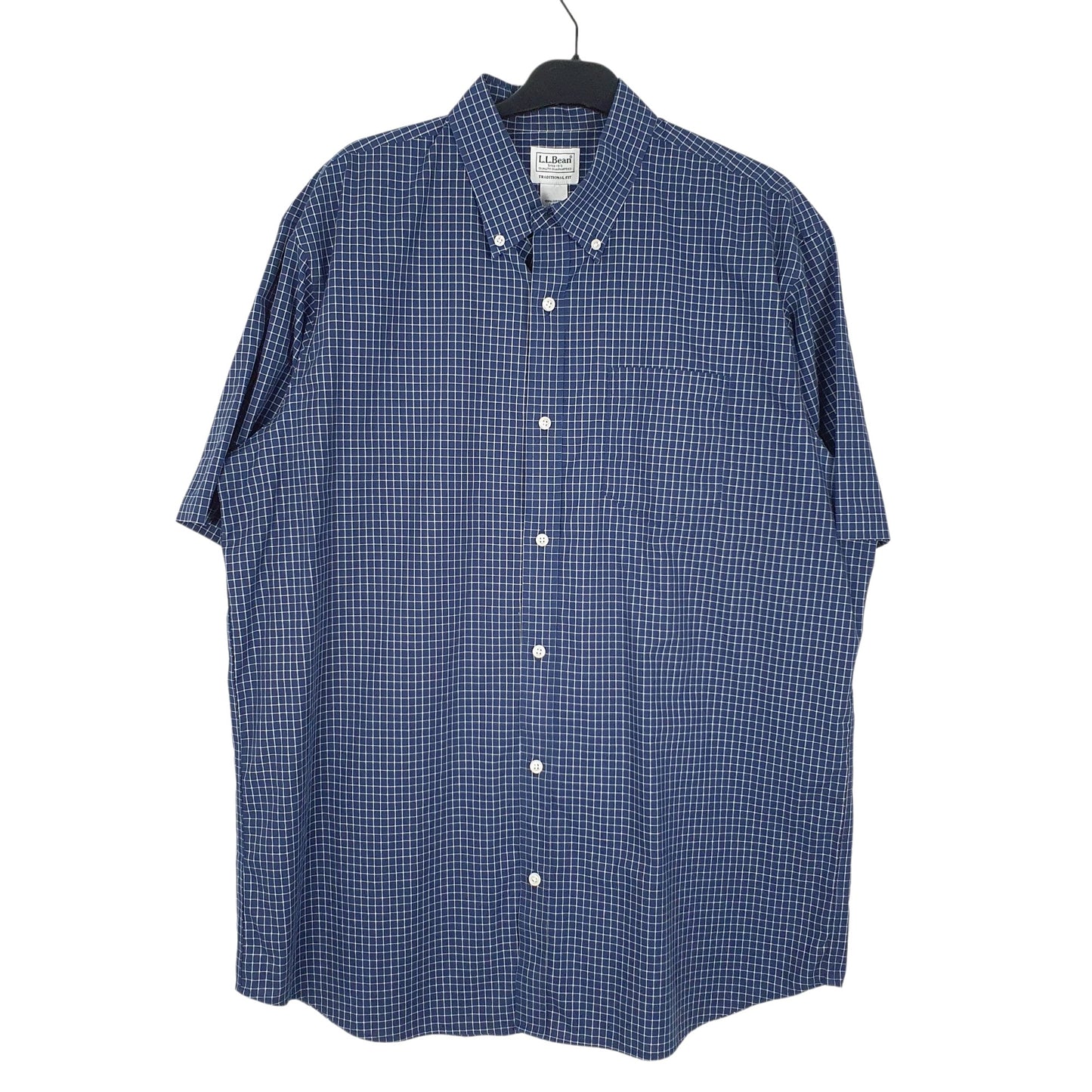 Mens Blue L.L.Bean  Short Sleeve Shirt