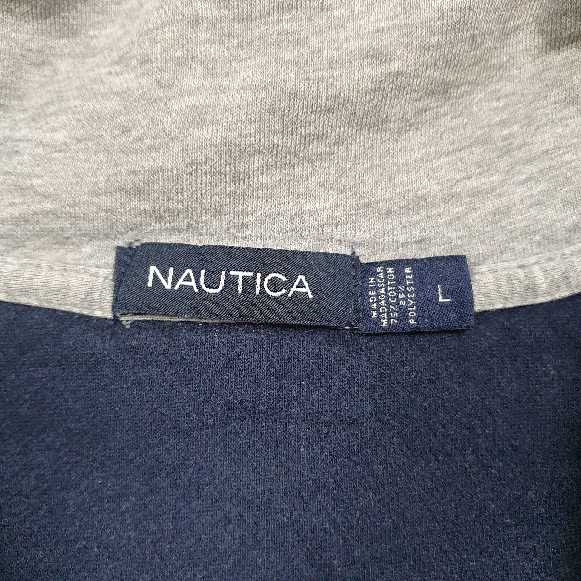 Mens Grey Nautica  Quarter Zip Jumper