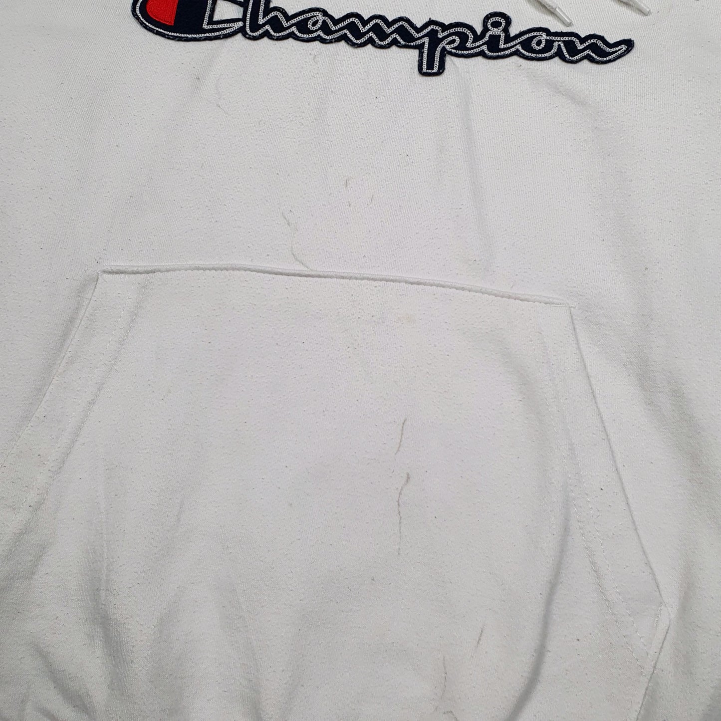 Mens White Champion  Hoodie Jumper