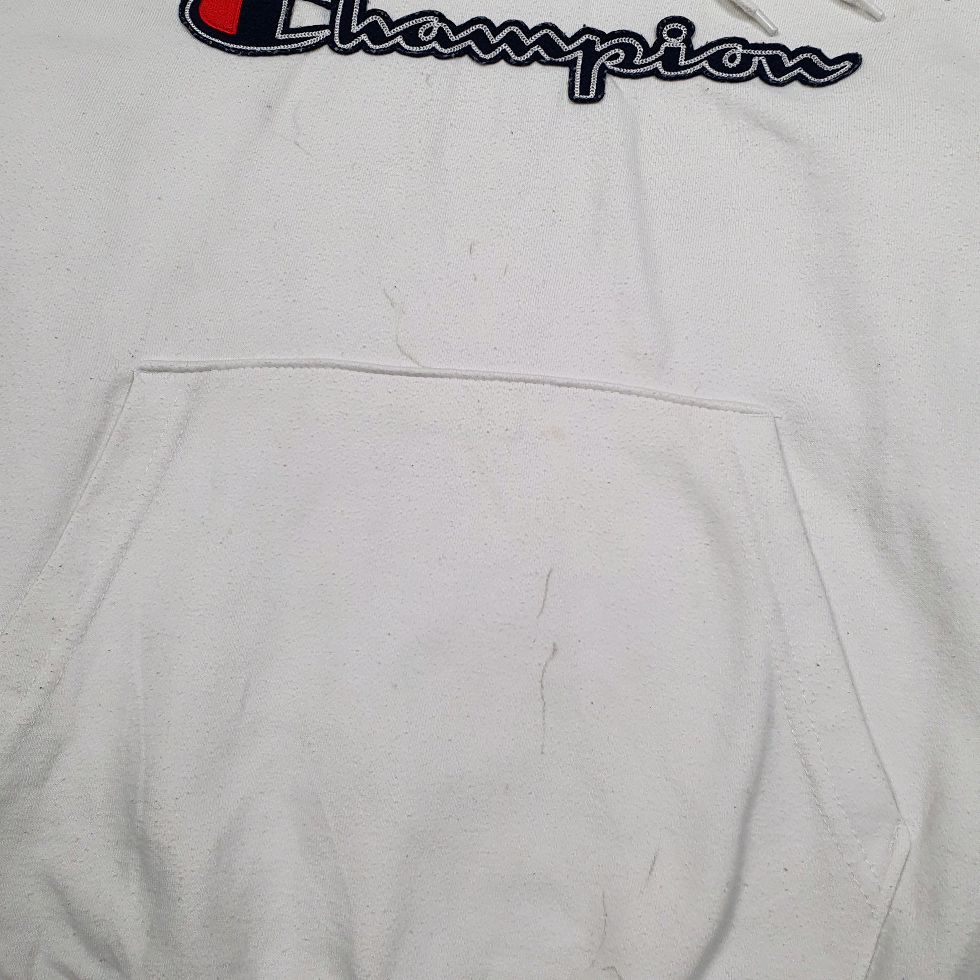 Mens White Champion  Hoodie Jumper